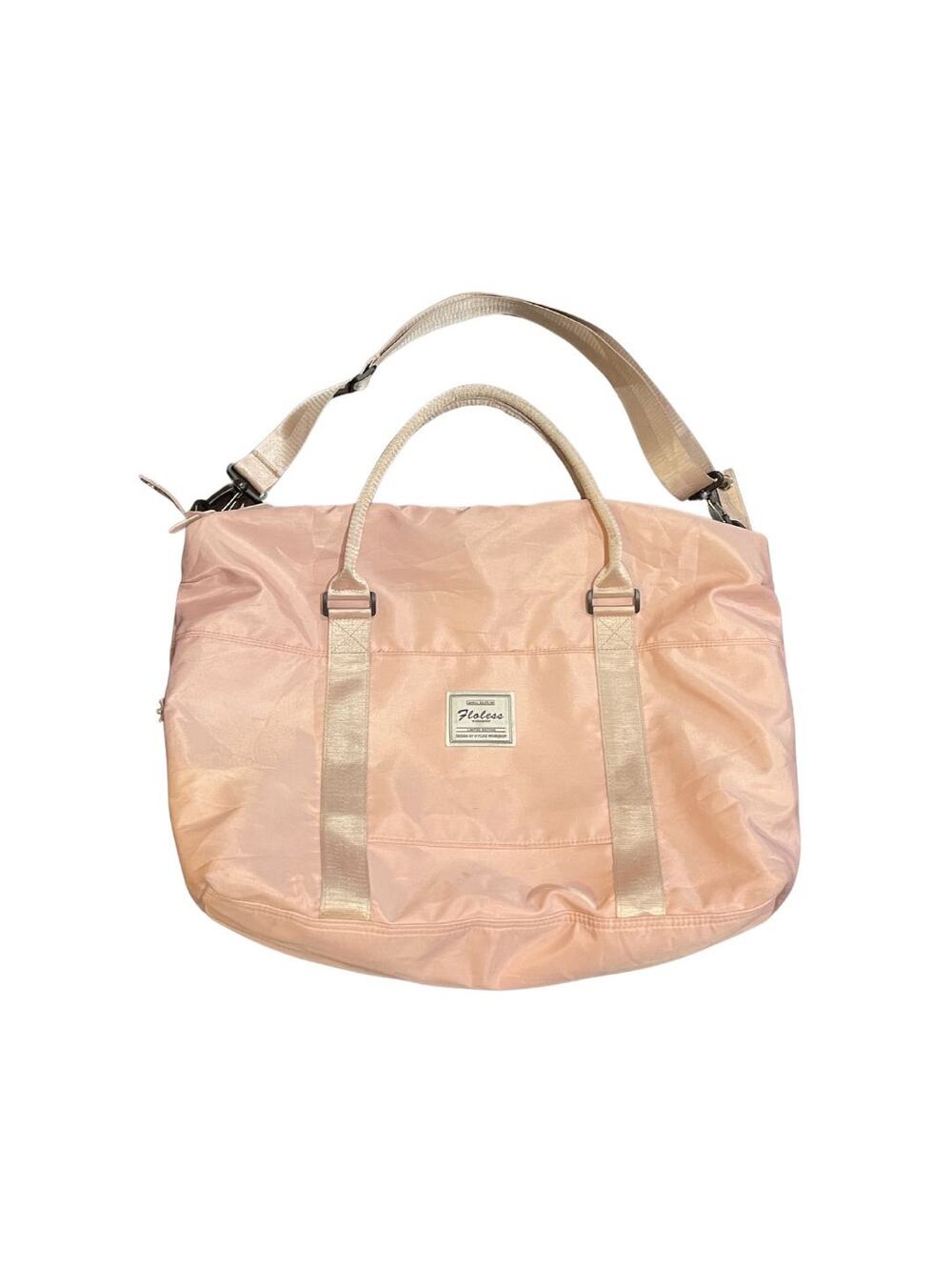 Floless Workshop Pink Nylon Duffel Travel Bag Weekender Carry On Gym Sports